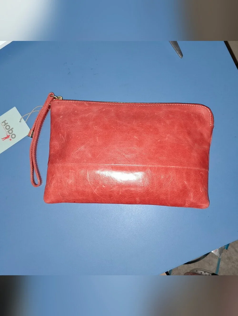 🎆SALE🎆 Vintage HOBO Leather Zip Clutch Wristlet- NWT - Picture 4 of 7
